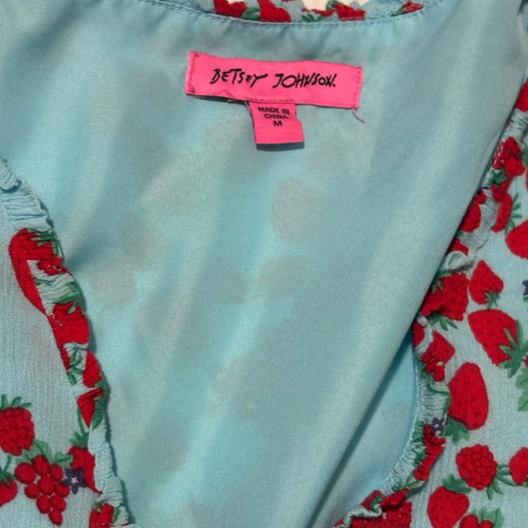 Betsey Johnson Blue and Red Floral Midi Dress size Médium - Picture 5 of 9